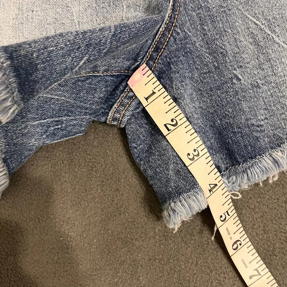 BKE Denim Parker High Rise Shorts Size 31 Jean Distressed Raw Hem Cowgirl NWT